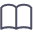 open geslagen boek icoon voor basismateriaal pagina
